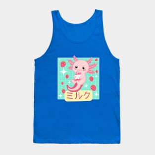 Cute Japanese Strawberry Milk Shirt, Unisex Milk shirt, Cute Milk Mascot Tshirts, Gift shirt for milk lover, Cute japanese mascot shirt Tank Top